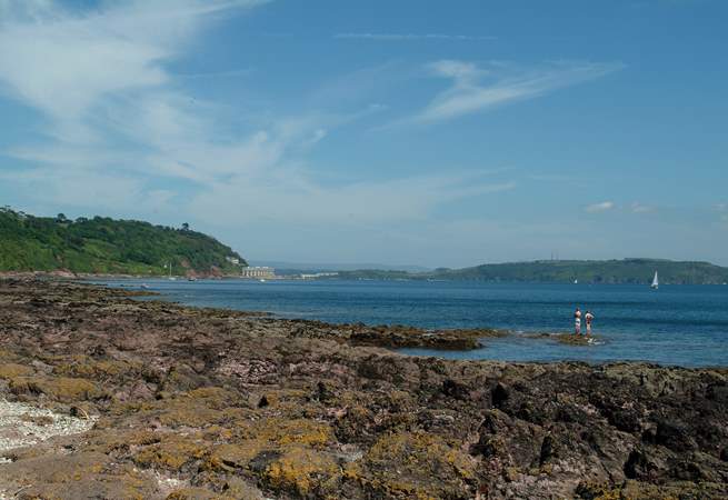 Looking from Kingsand towards Fort Picklecombe on the horizon.