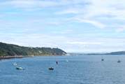 A glorious autumn day on the sea off Kingsand with Fort Picklecombe in the distance.
