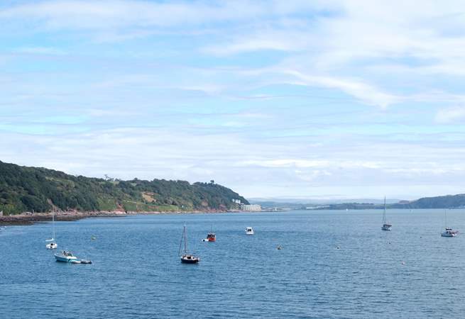 A glorious autumn day on the sea off Kingsand with Fort Picklecombe in the distance.