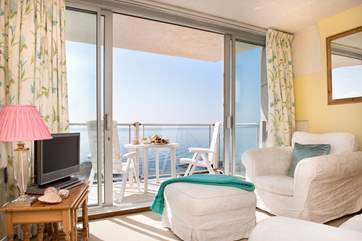 Patio doors lead out to the balcony.