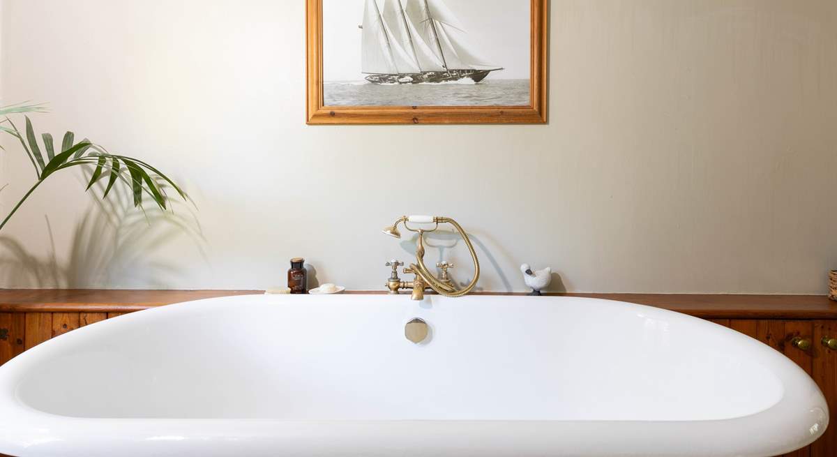 Enjoy a long relaxing soak in the bath.