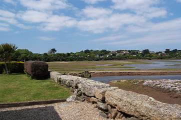 A view from the garden to the Hayle River.
