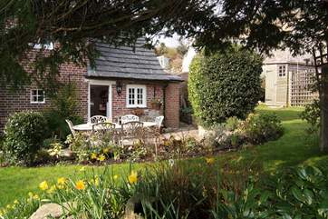 Looking back towards the cottage from the garden.