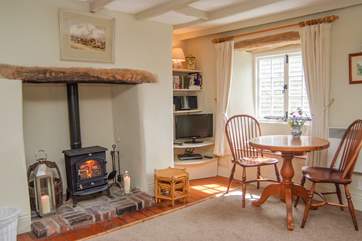 The wood-burner throws out plenty of warmth.