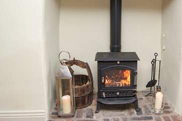 The welcoming wood-burner.