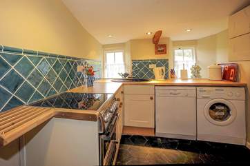 The compact but well-equipped kitchen.
