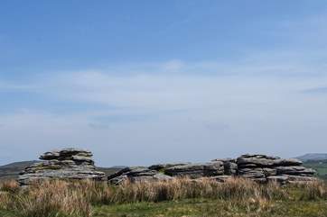 Fantastic walks are to be had on nearby Dartmoor - this is one of the many tors to be found in the National Park.
