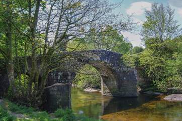 One of the many ancient stone bridges to be found on nearby Dartmoor.