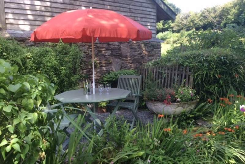 The Kiln’s private garden patio. What a lovely place to enjoy a glass of something fruity.