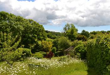 Another view of the garden and the rolling countryside beyond.