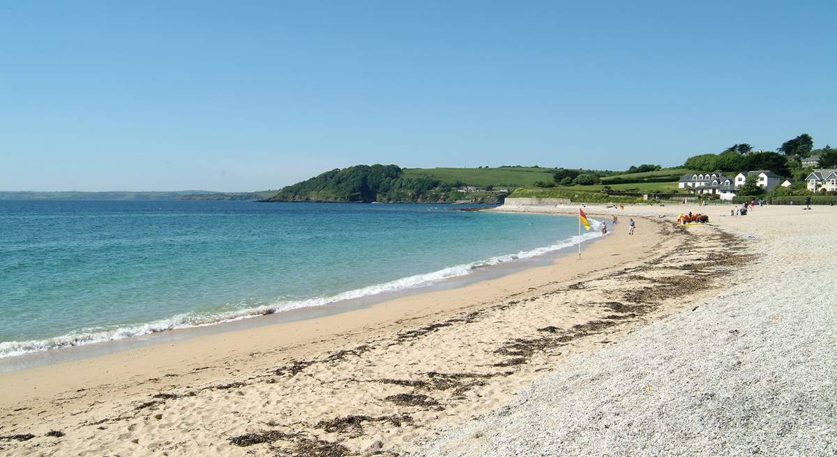 Gyllyngvase beach in Falmouth is popular with families.