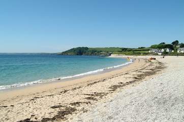 Gyllyngvase beach in Falmouth is popular with families.