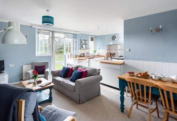 The cosy open plan living space.