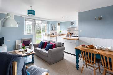 The cosy open plan living space.
