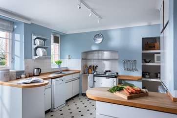 The Aga has been converted to electricity and runs off solar power, a very green form of energy.