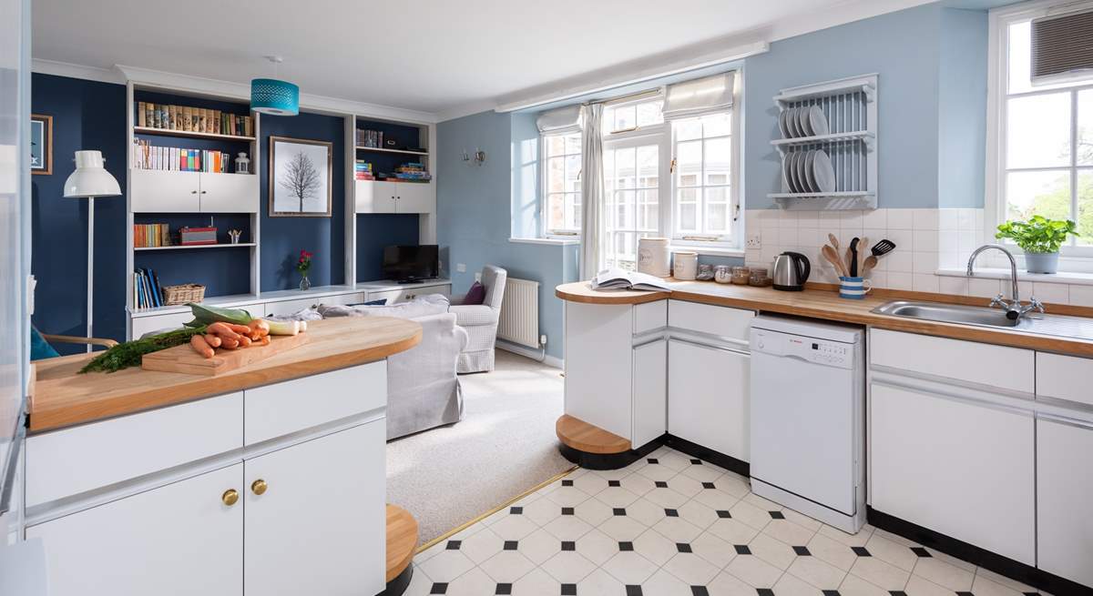 The light kitchen is the perfect place to prep any meal.