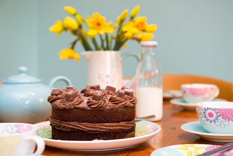 A delicious home-made cake will be waiting for your arrival - yum yum!