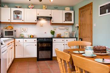 The kitchen/diner is light and airy.
