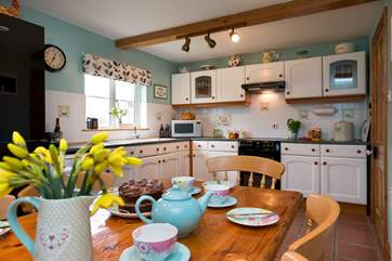 The kitchen/diner is a great place for all to gather.