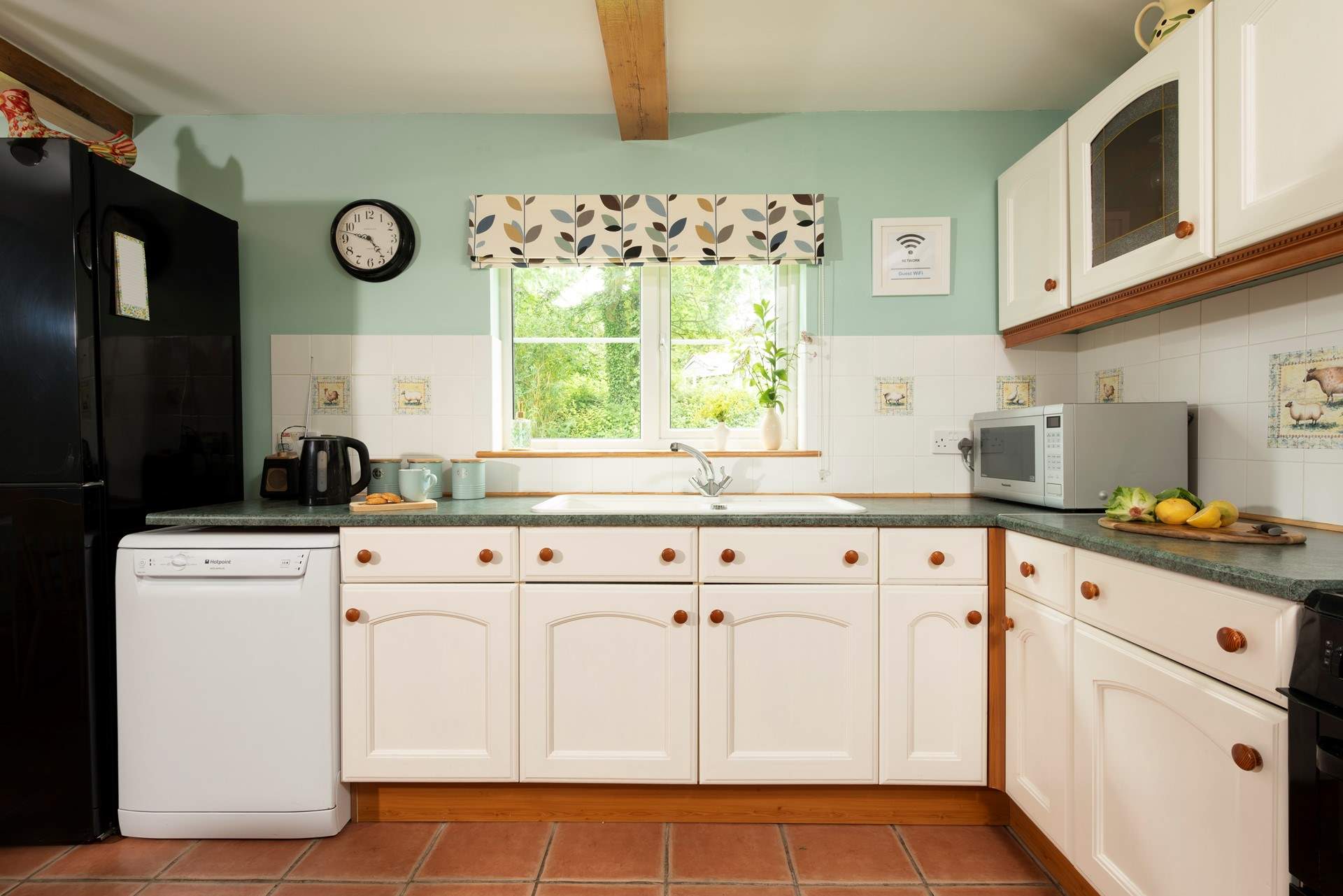 The kitchen is well-equipped with all you need to rustle up your holiday treats.