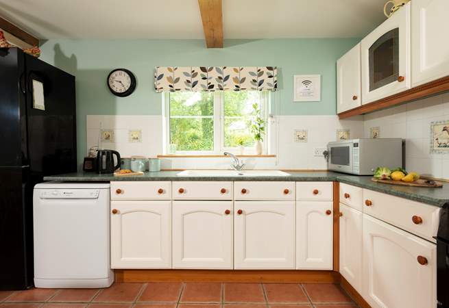 The kitchen is well-equipped with all you need to rustle up your holiday treats.