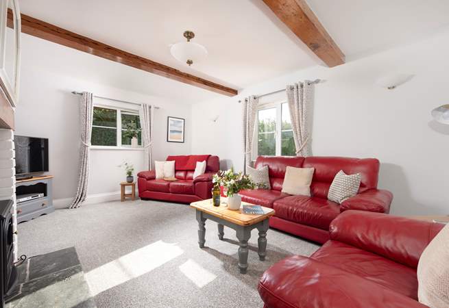 Plenty of room for all to relax in the cottage sitting-room.