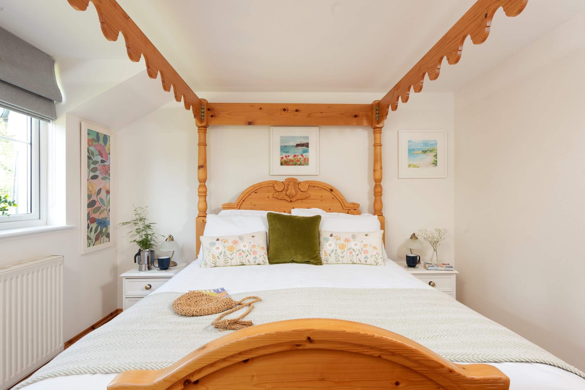 A four poster awaits in Bedroom Two.