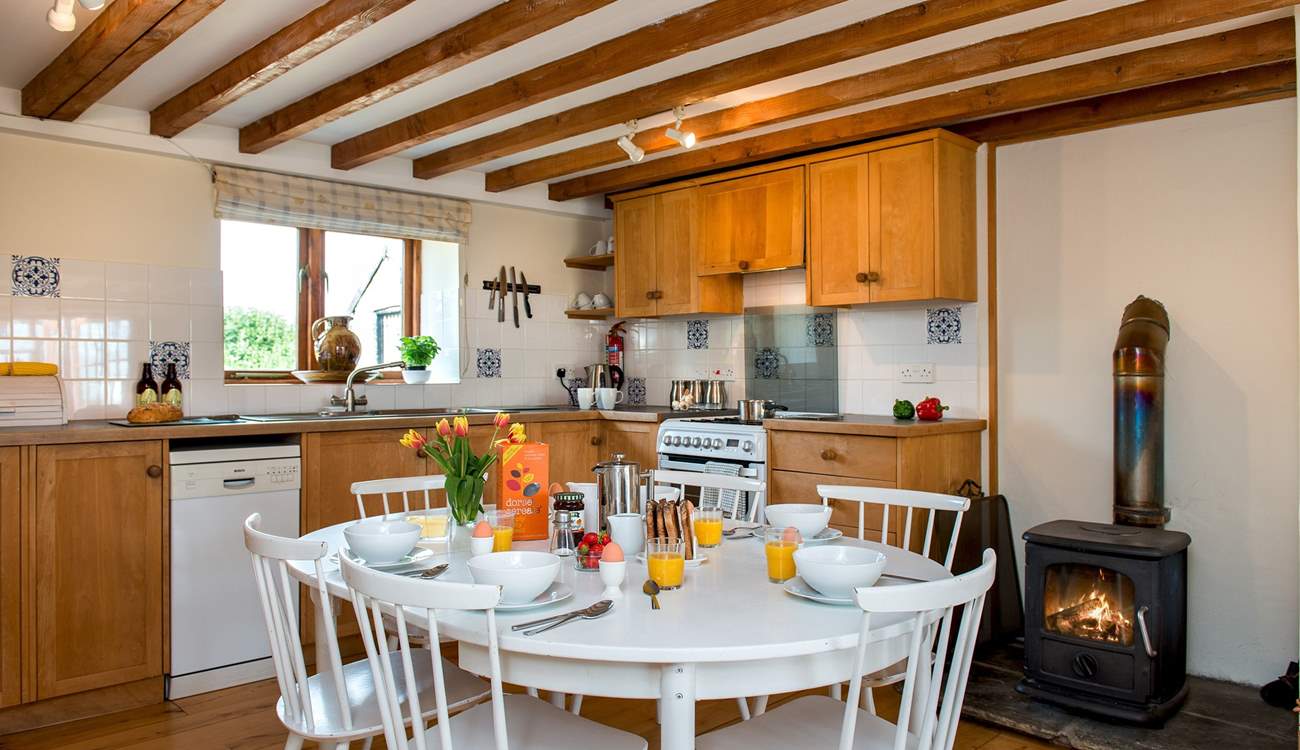 The main living area has a wood-burner, making this an ideal retreat all year round.