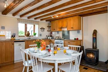 The main living area has a wood-burner, making this an ideal retreat all year round.