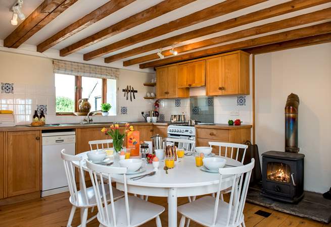 The main living area has a wood-burner, making this an ideal retreat all year round.
