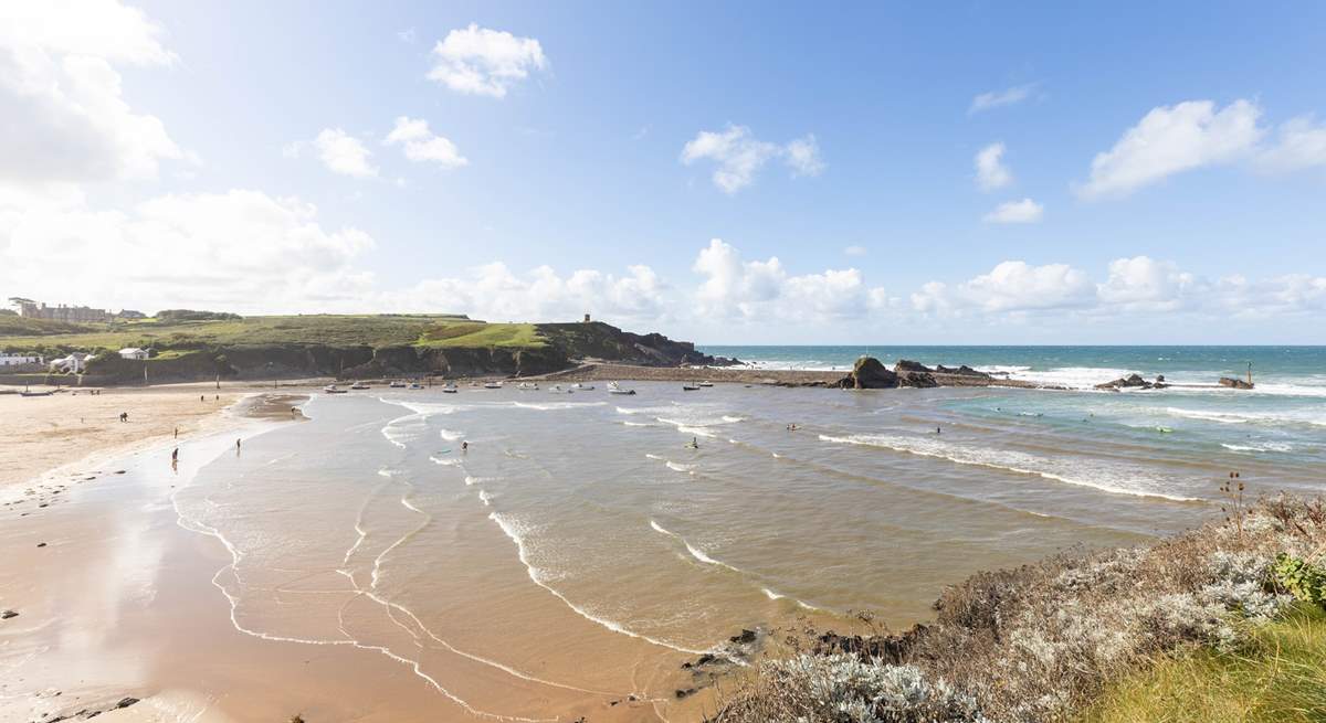 The north coast has some fabulous beaches, this is Bude.