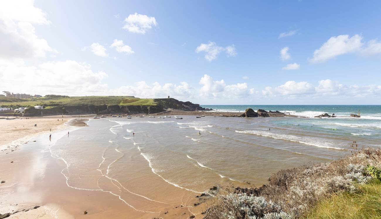 The north coast has some fabulous beaches, this is Bude.