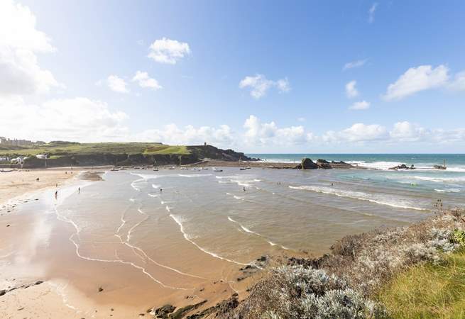 The north coast has some fabulous beaches, this is Bude.
