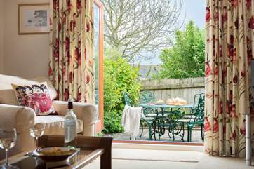 A lovely sunny spot for morning coffee or a leisurely lunch.