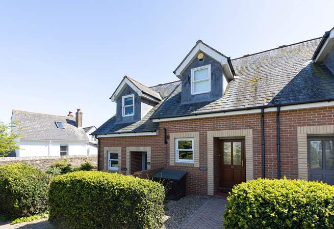 The entrance to Vougeot, part of a small terrace of four properties.