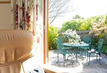 A lovely sunny spot for morning coffee or a leisurely lunch.