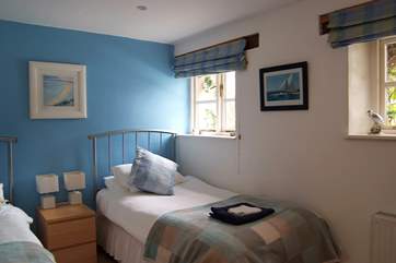 The pretty downstairs twin bedroom (Bedroom 2).