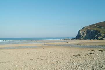Porthtowan, just a few minutes' drive from the cottage, is great for surfers as well as families.