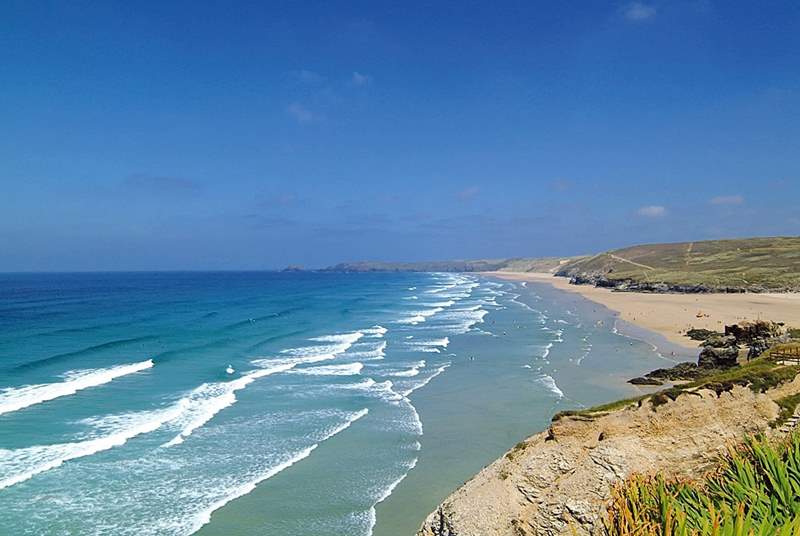 Perranporth beach is just a few miles further up the coast from Porthtowan.