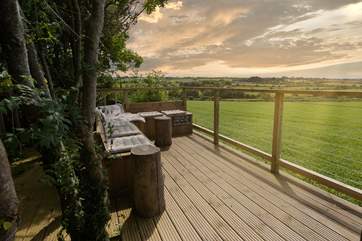 Relax on the viewing platform with a hot chocolate.