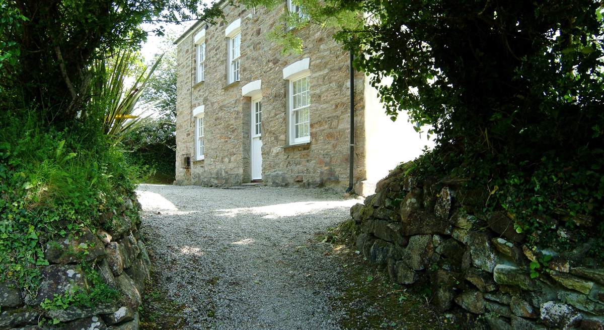 The house from the driveway.