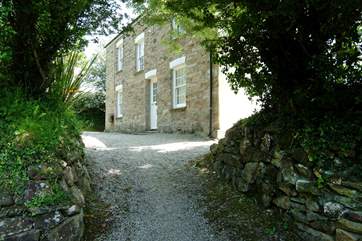The house from the driveway.