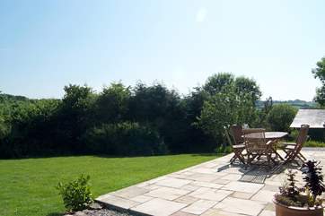 The secluded back garden is a haven for wildlife.