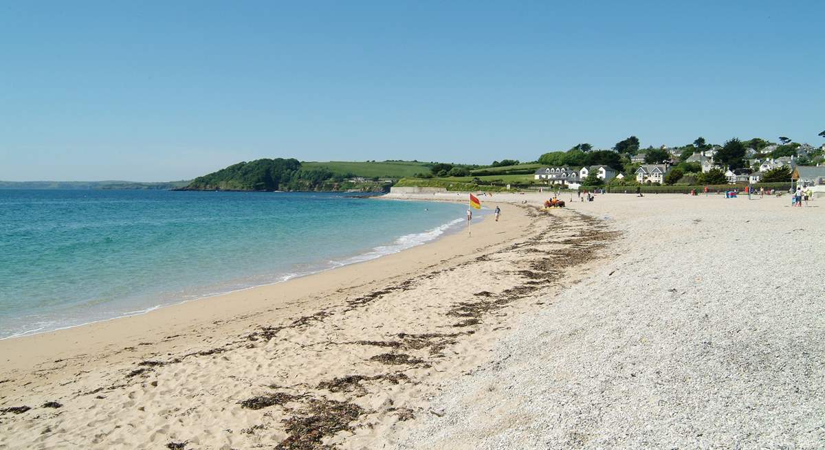 Gyllyngvase beach in Falmouth is only five miles away.