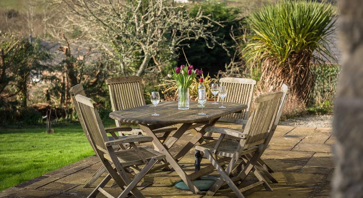 Relax in the garden with a cup of tea, or a glass of wine!