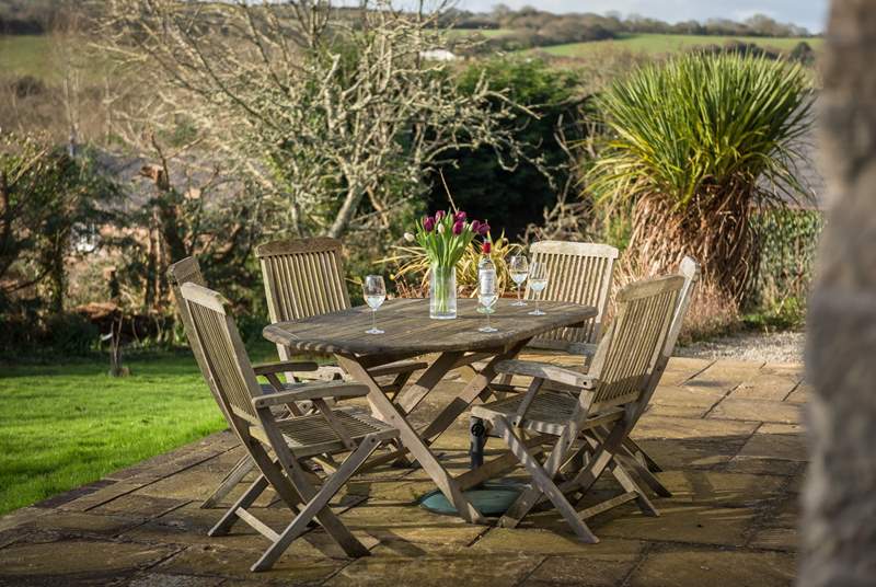 Relax in the garden with a cup of tea, or a glass of wine!