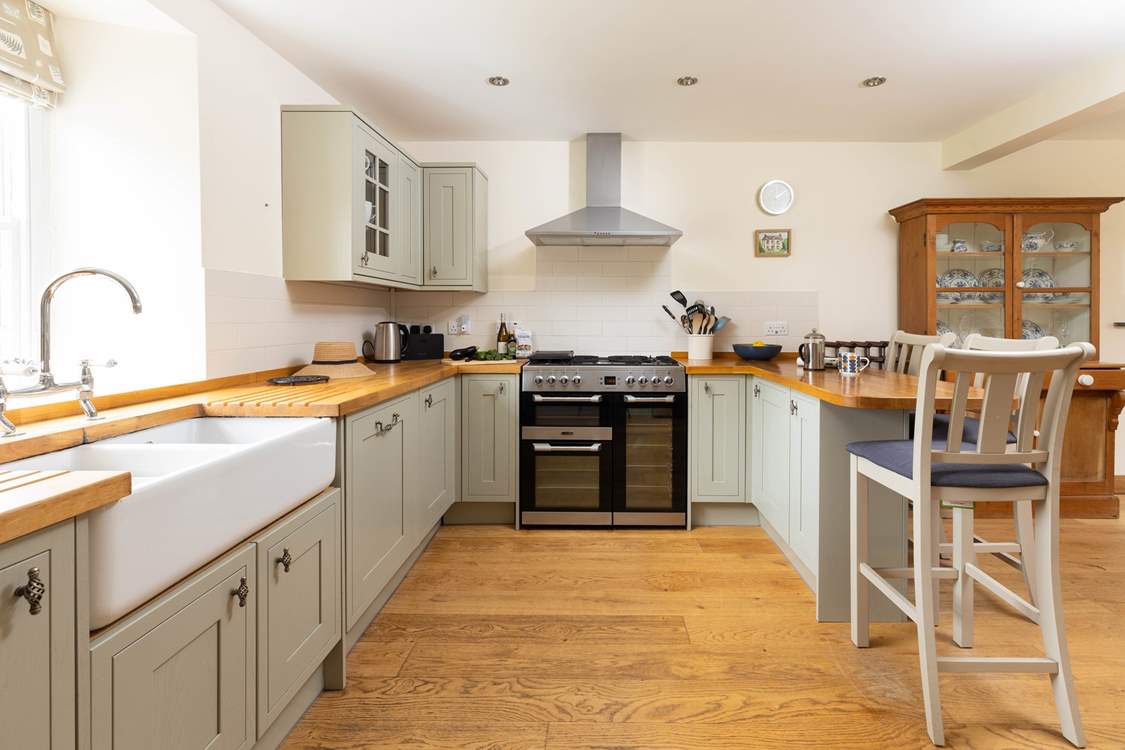 Perch at the breakfast bar with your morning coffee.