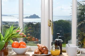 Gaze out to sea.