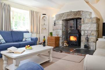 Relax in front of a roaring wood-burner.