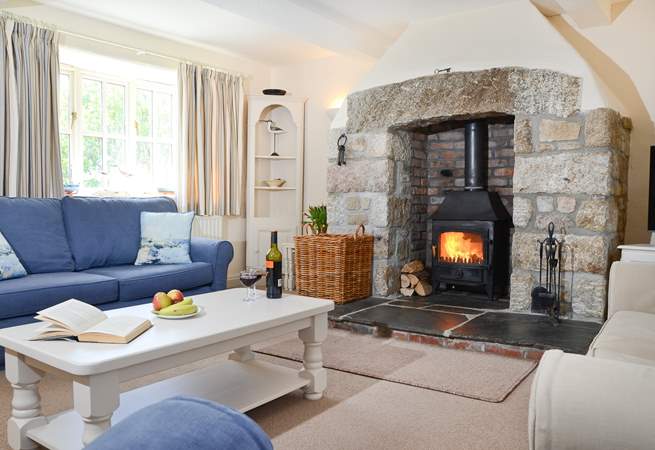 Relax in front of a roaring wood-burner.